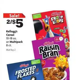 Food 4 Less Kellogg's Cereal Or Multipack offer