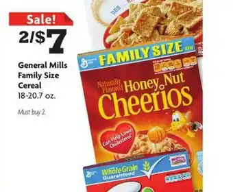 Food 4 Less General Mills Family Size Cereal offer