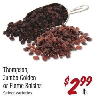 Sprouts Farmers Market Thompson Jumbo Golden Or Flame Raisins offer