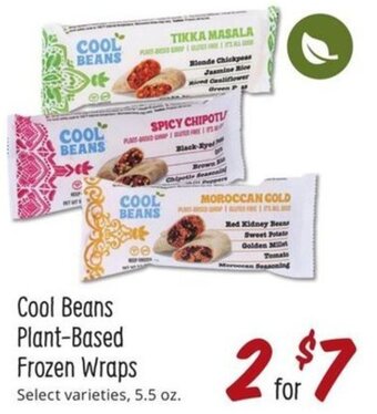 Sprouts Farmers Market Cool Beans Plant Based Frozen Wraps offer