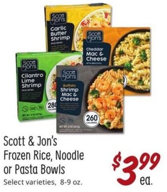 Sprouts Farmers Market Scott & Jon's Frozen Rice,Noodle Or Pasta Bowls offer