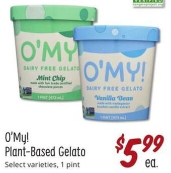Sprouts Farmers Market O'My! Plant Based Gelato offer
