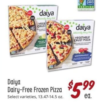 Sprouts Farmers Market Daiya Dairy Free Frozen Pizza offer