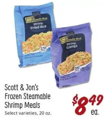 Sprouts Farmers Market Scott & Jon's Frozen Steamable Shrimp Meals offer