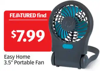 Aldi Easy Home 3.5" Portable Fan offer