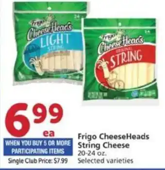 Pavilions Frigo CheeseHeads String Cheese 20-24 oz offer