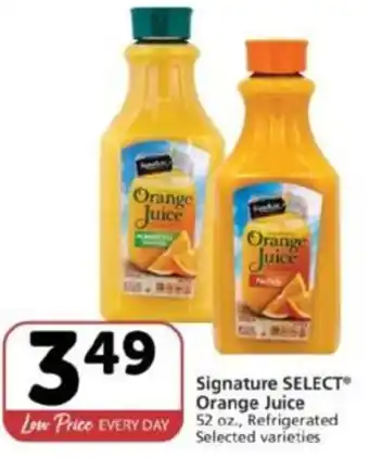 Pavilions Signature Select Orange Juice 52 oz offer