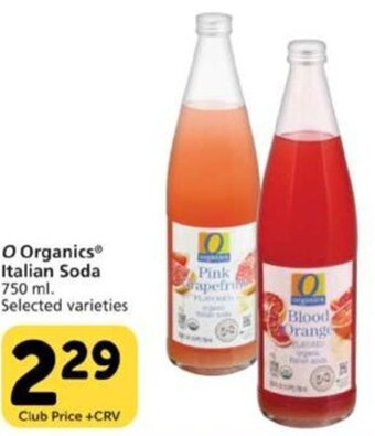 Pavilions O Organics Italian Soda offer