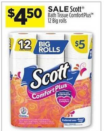Dollar General Scott Bath Tissue Comfortplus offer