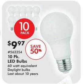 Valu Home Centers 10 Pk Led Bulbs offer