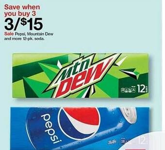 Target Pepsi Mountain Dew And More Soda offer