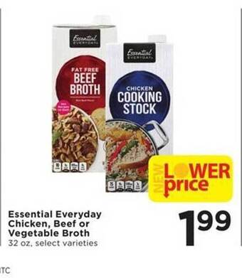Cub Foods Essential Everyday Chicken, Beef Or Vegetable Broth offer