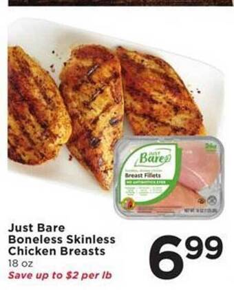 Cub Foods Just Bare Boneless Skinless Chicken Breasts offer