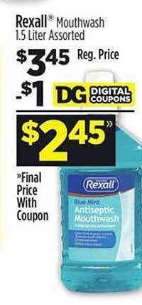 Dollar General Rexall Mouthwash offer
