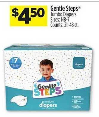 Dollar General Gentle Steps Jumbo Diapers offer