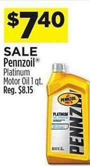 Dollar General Pennzoil Platinum Motor Oil offer