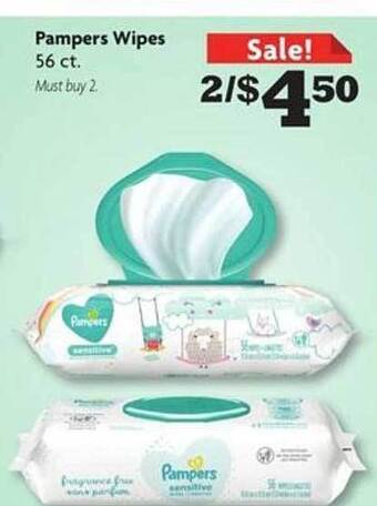 Family Dollar Pampers Wipes offer