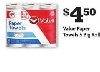 Family Dollar Value Paper Towels offer