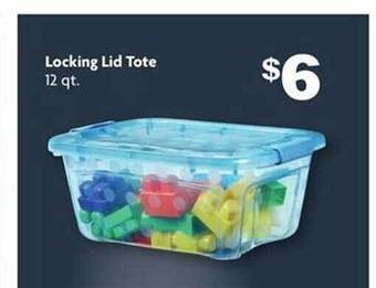 Family Dollar Locking Lid Tote offer