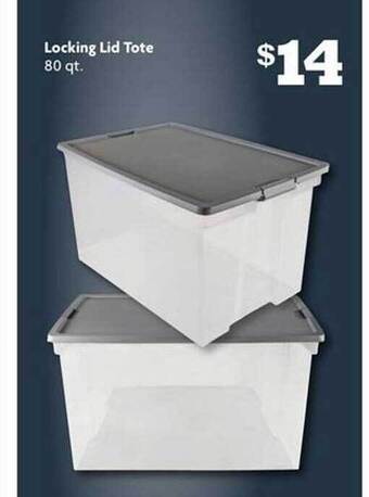 Family Dollar Locking Lid Tote offer