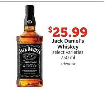 Fareway Jack Daniel's Whiskey Select Varieties offer
