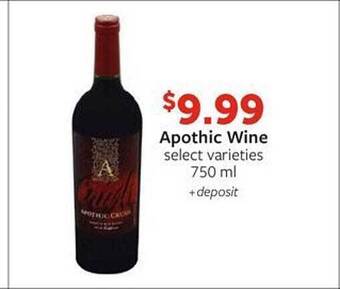 Fareway Apothic Wine Select Varieties offer