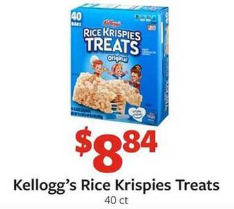 Fareway Kellogg's Rice Krispies Treats offer