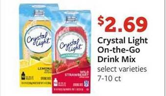 Fareway Crystal Light On-the-go Drink Mix Select Varieties offer