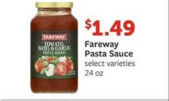 Fareway Fareway Pasta Sauce Select Varieties offer