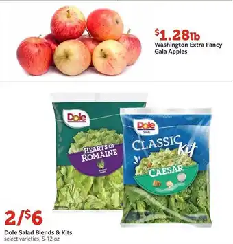 Fareway Washington Extra Fancy Gala Apples Dole Salad Blends & Kits offer