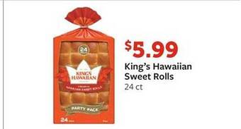 Fareway King's Hawaiian Sweet Rolls offer