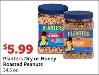 Fareway Planters Dry Or Honey Roasted Peanuts offer