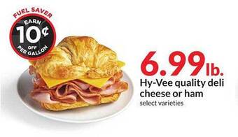 Hy-Vee Hy-vee Quality Deli Cheese Or Ham offer