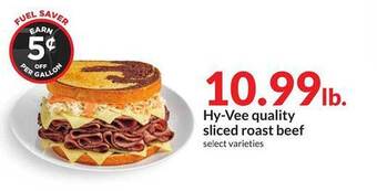 Hy-Vee Hy-vee Quality Sliced Roast Beef offer