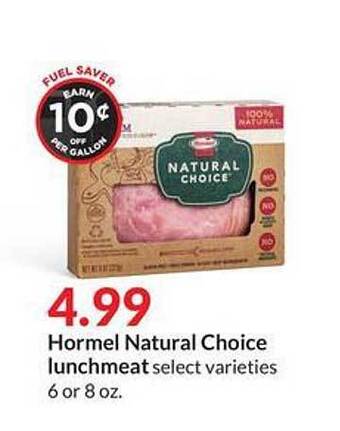 Hy-Vee Hormel Natural Choice Lunchmeat Select Varieties offer