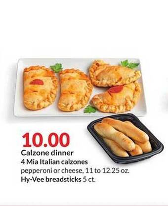 Hy-Vee Calzone Dinner offer