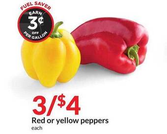 Hy-Vee Red Or Yellow Peppers offer