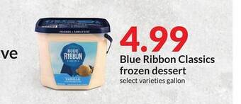 Hy-Vee Blue Ribbon Classics Frozen Dessert offer