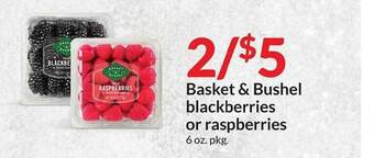 Hy-Vee Basket & Bushel Blackberries Or Raspberries offer