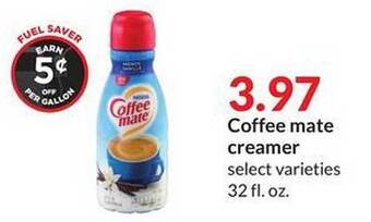 Hy-Vee Coffee Mate Creamer Select Varieties offer