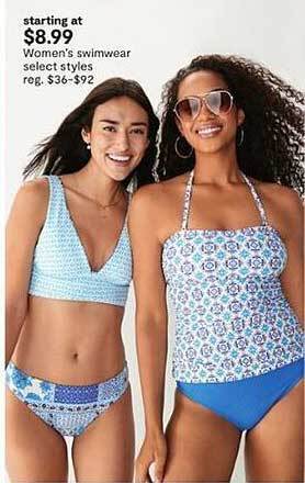 JC Penney Women's Swimwear Select Styles offer