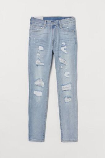 Trashed skinny jeans