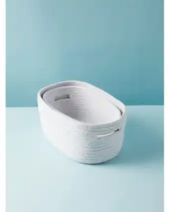Home Goods 2pk multi thread rope storage baskets offer