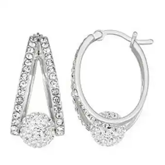 Kohl's Chrystina crystal split hoop earrings offer