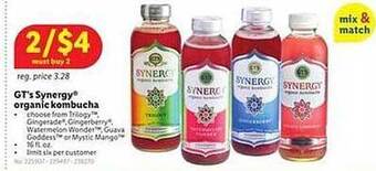 Lidl Gt's Synergy Organic Kombucha offer