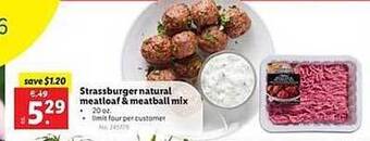 Lidl Strassburger Natural Meatloaf & Meatball Mix offer