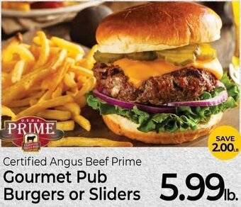 Roche Bros Gourmet Pub Burgers or Sliders offer