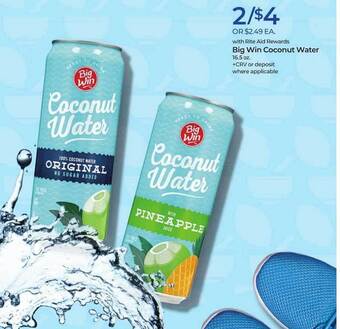 Rite Aid Big Win Coconut Water offer