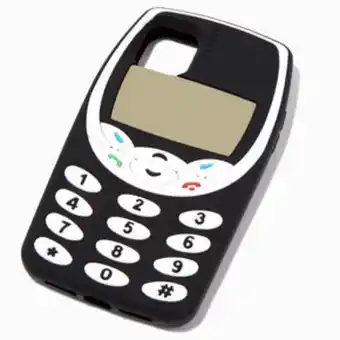 Claire's Retro cellphone silicone phone case - fits iphone 11 offer