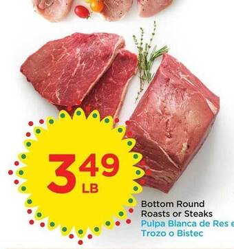Food 4 Less Bottom Round Roasts Or Steaks offer